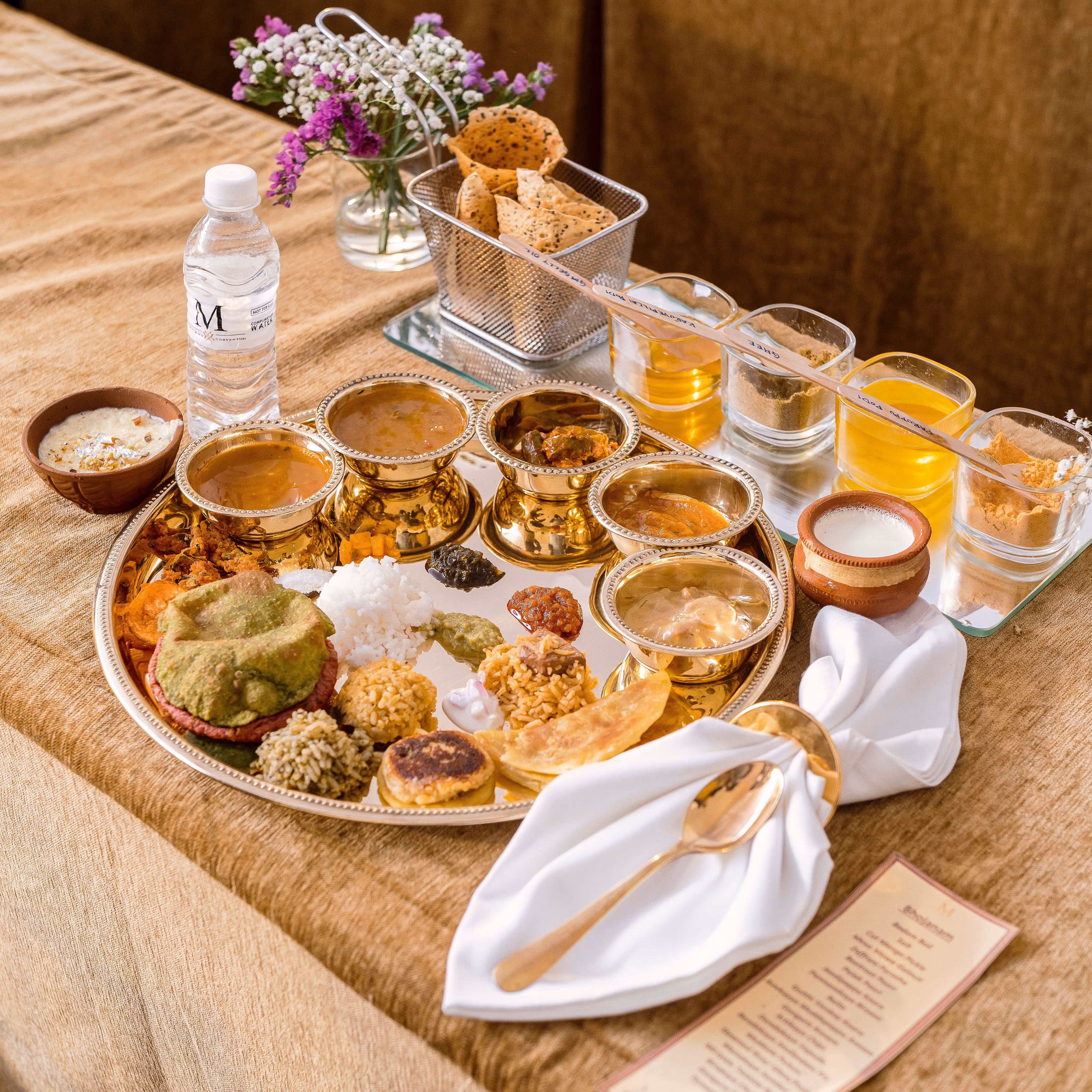 The Regal Golden Thali plated in gold