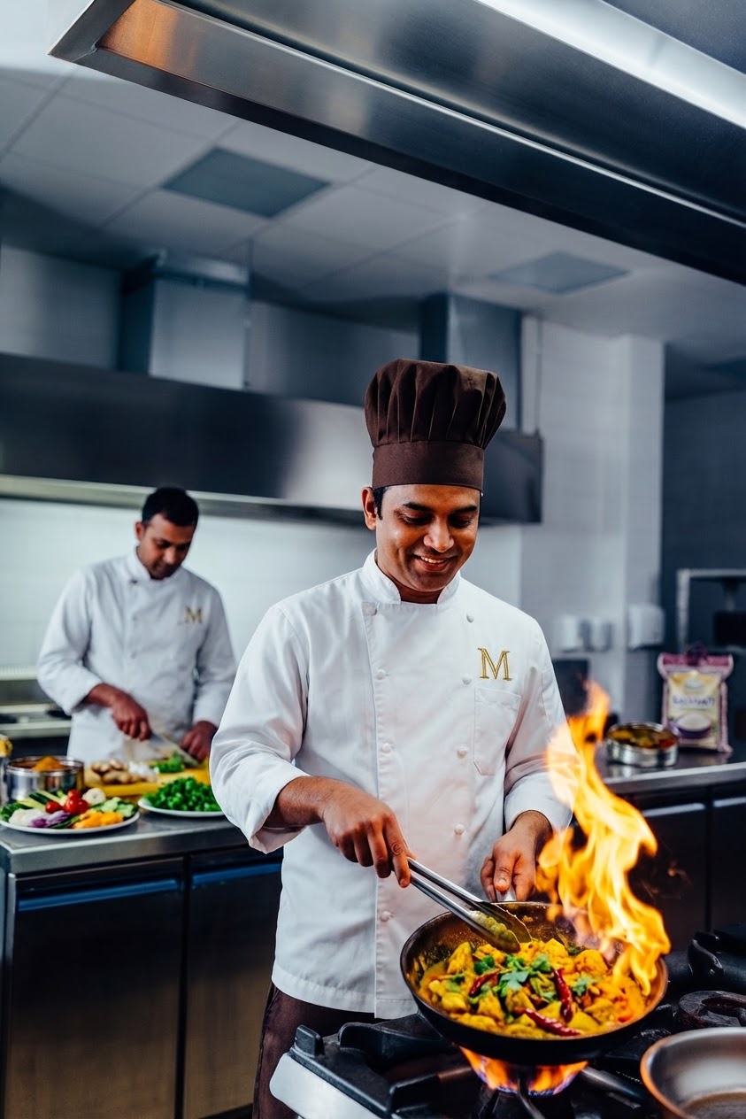 The M Hospitality kitchen at work